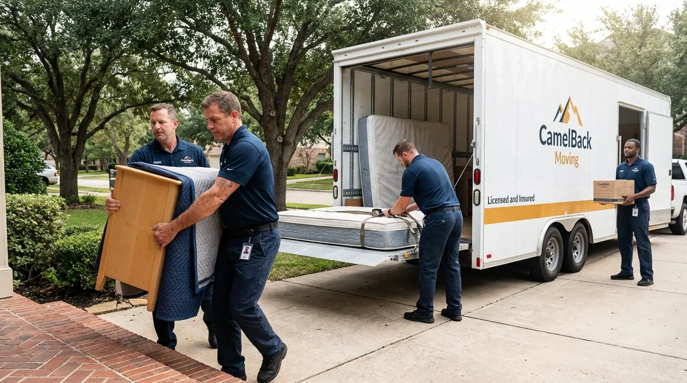 Crew loading residential truck for cross-state move from Wise, VA