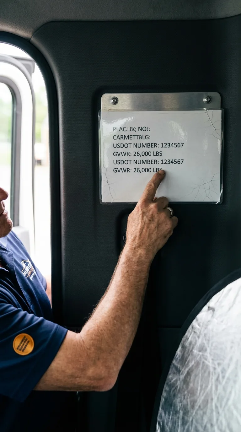 USDOT licensing placard verification in Wise